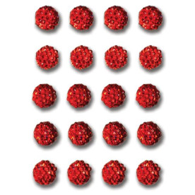 Прикраси зі стразами Red Twinkle Goosebumps, 20 шт,  Queen and Co