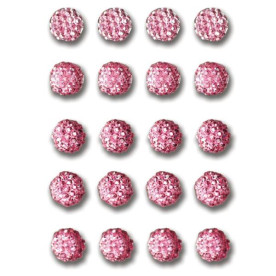 Прикраси зі стразами Hot Pink Twinkle Goosebumps, 20 шт,  Queen and Co