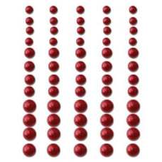 Набор самоклеящихся полужемчужин Classy Red, 60 шт от Queen and Co