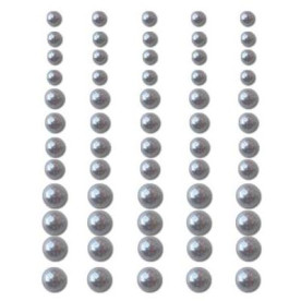 Набор самоклеящихся полужемчужин Silver, 60 шт от Queen and Co