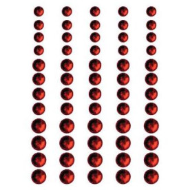 Набор самоклеящихся страз Classy Red, 60 шт от Queen and Co