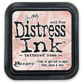 Краска для штампинга Distress Pad - Tattered Rose от Tim Holtz