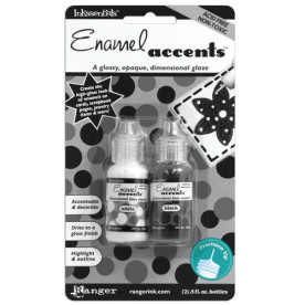 Акцент-емаль Enamel чорний + білий від Ranger, 14 + 14 гр