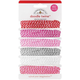 Набір шнурочков Doodle Twine Assortment - Valentine, 54 м від Doodlebug