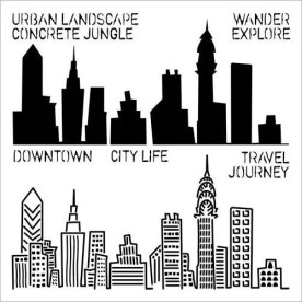 Трафарет Urban Landscape, 15х15 см от Crafter's Workshop