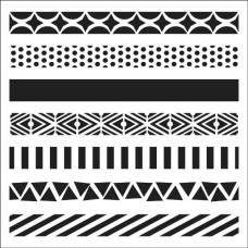 Трафарет Pattern Strips, 15х15 см от Crafter's Workshop