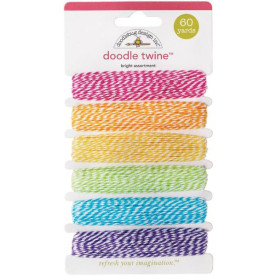Набор шнурочков Doodle Twine Assortment - Bright, 54 м от Doodlebug