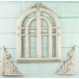 Набір гіпсових прикрас Old Church Windows 3 шт від Prima