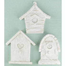 Набір гіпсових прикрас Bird Houses 3 шт від Prima