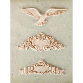 Набор гипсовых украшений Dell'arte 3 шт от Prima