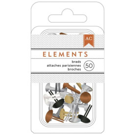 Набор брадсов Metallic 50 шт от American Crafts