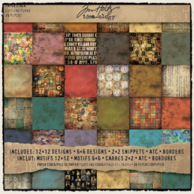Набір паперу для скрапбукінгу Lost and Found від Tim Holtz, 36 аркушів
