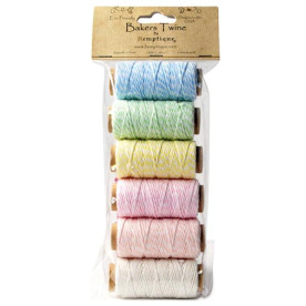Набір шнурочков Baker's Twine - Creamy Pastel 6 шт, 108 м від Hemptique