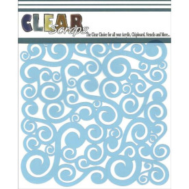 Трафарет для скрапбукинга Swirl 15х15 см от Clear Scraps