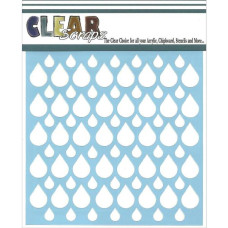 Трафарет для скрапбукінгу Rain Drop 15х15 см від Clear Scraps