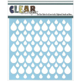 Трафарет для скрапбукинга Rain Drop 15х15 см от Clear Scraps
