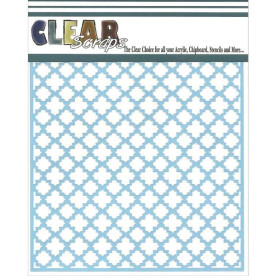 Трафарет для скрапбукинга Quarterfoil 15х15 см от Clear Scraps
