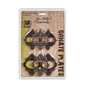 Набор металлических элементов Ornate Plates от Tim Holtz