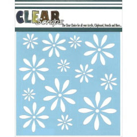 Трафарет для скрапбукинга Daisies 15х15 см от Clear Scraps
