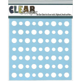 Трафарет для скрапбукінгу Polka Dots 15х15 см від Clear Scraps