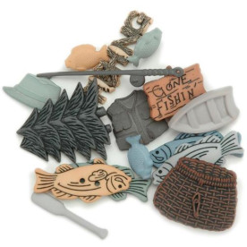 Набір ґудзиків Fishing від Dress It Up, 9 шт