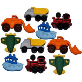 Набор пуговиц Things That Go Zoom от Dress It Up, 10 шт