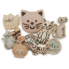 Набір ґудзиків Feline Fancy від Dress It Up, 8 шт