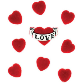 Набір ґудзиків Velvet Hearts від Dress It Up, 9 шт