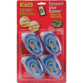 Диспенсер с клеевой лентой Permanent Glue Runner, 4 шт от компании Ad tech