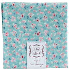 Тканина для рукоділля блакитного кольору Ціан 55х50 см від Tilda