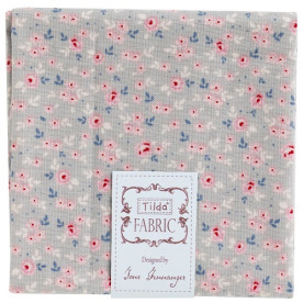 Тканина для рукоділля сіро-зеленого кольору в квіточку 55х50 см від Tilda