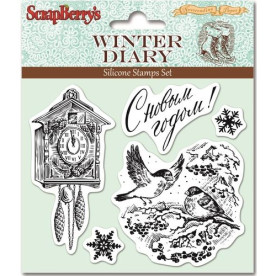 Набор акриловых штампов Зимний дневник 1, ScrapBerry's