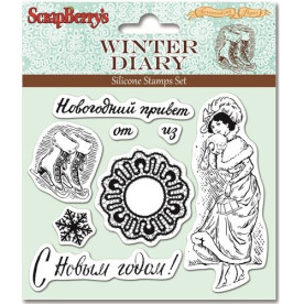 Набор акриловых штампов Зимний дневник 3, ScrapBerry's