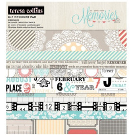 Набір паперу Memories 15х15 см 12 аркушів від Teresa Collins