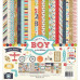 Набор бумаги That's My Boy 30х30 см 12 листов + наклейки от Echo Park