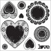 Набор акриловых штампов Antique Love Doilies, Maya Road