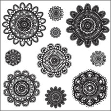 Набір акрилових штампів Doilies, Maya Road