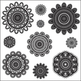 Набор акриловых штампов Doilies, Maya Road