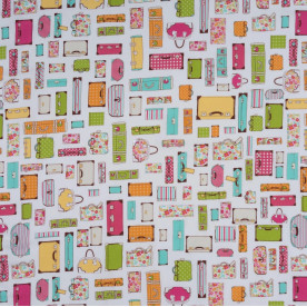 Декоративная ткань Путешествия вояж, 50х70 см, 100% хлопок, щільність 162 м/2