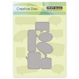 Набір ножів для вирізання Chat Bubbles, 6 шт від Penny Black