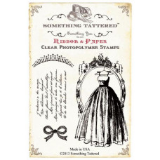 Набір акрилових штампів Dress & Tiara, 4 шт, 10х10 см, Something Tattered