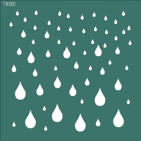 Трафарет для скрапбукінгу "Дощ", 150х150 мм