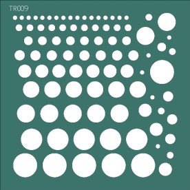 Трафарет для скрапбукинга "Крупный горошек", 150х150 мм