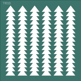 Трафарет для скрапбукінгу "Візерунок ялинки", 150х150 мм