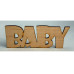 Напис "Baby", довжина 25 см, матеріал фанера
