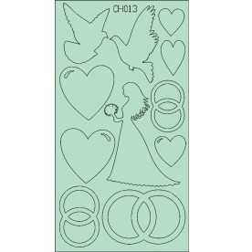 Набір чіпборда "Весільний 1", 160х85 мм