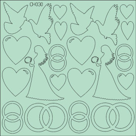 Набір чіпборда "Весільний 3", 160х160 мм