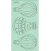 Набор чипбордов, "Воздушные шары", 160х85 мм