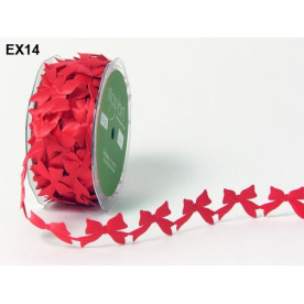 Декоративная лента "Бантики" красного цвета 90 см от May Arts