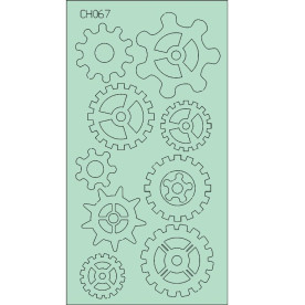 Набор чипбордов, "Шестеренки 2", 160х85 мм